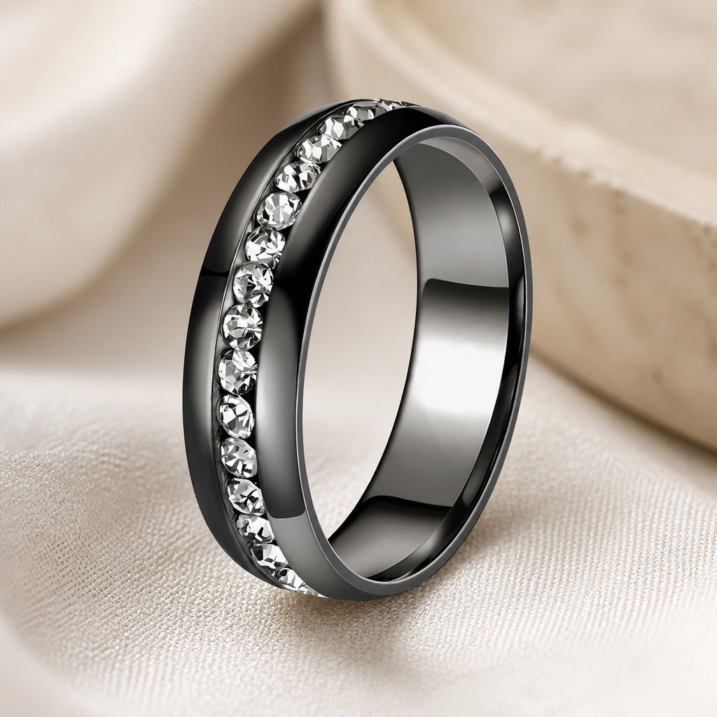 Ringe med Cubic Zirkonia og Inlæg