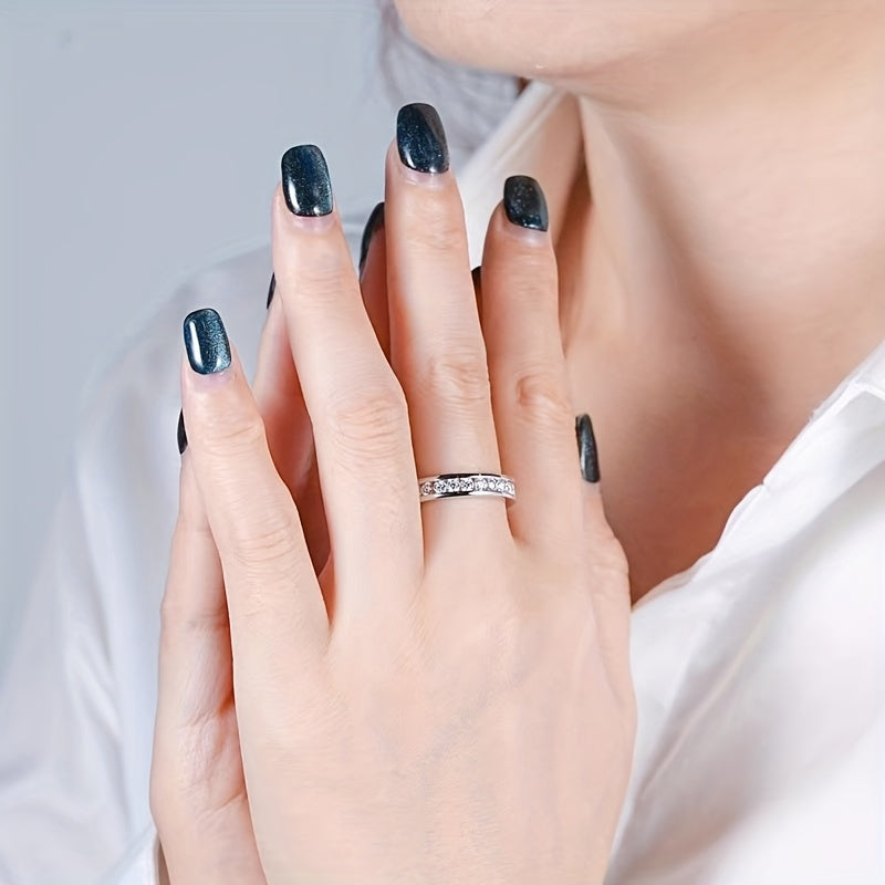Hvidguld Funklende Zirconia Ring