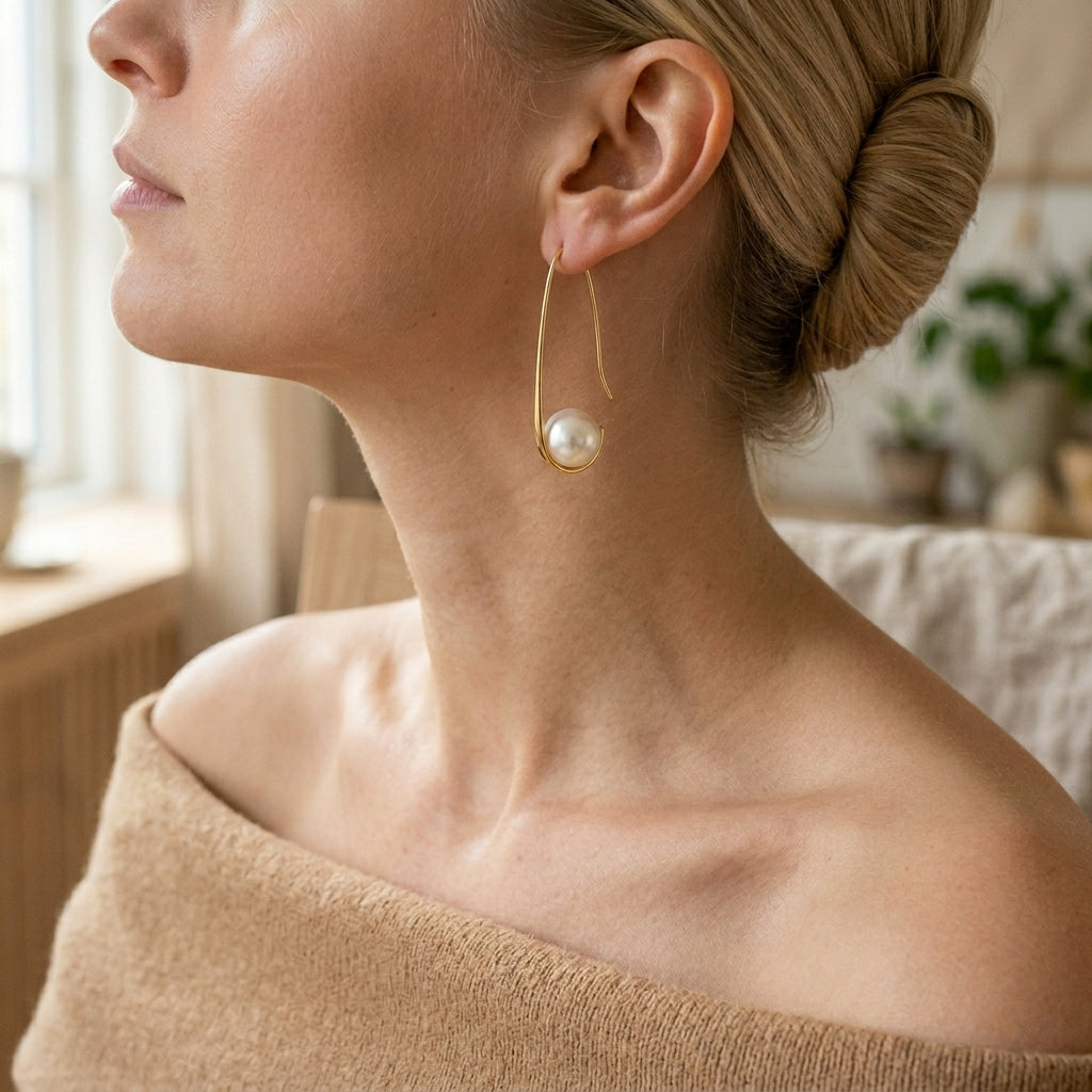 Elegant pearl earrings