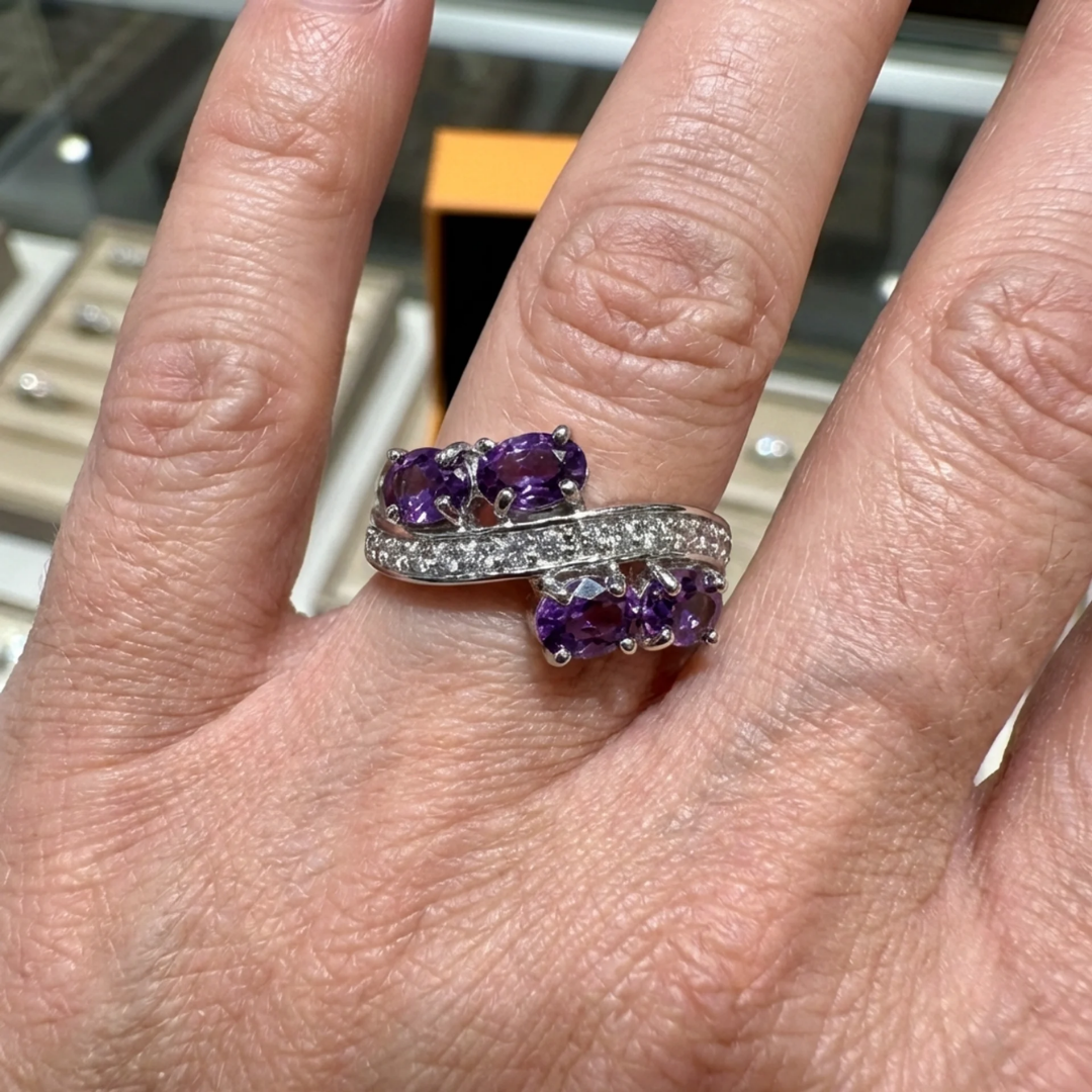 Lavender Sapphire Ring | White Gold