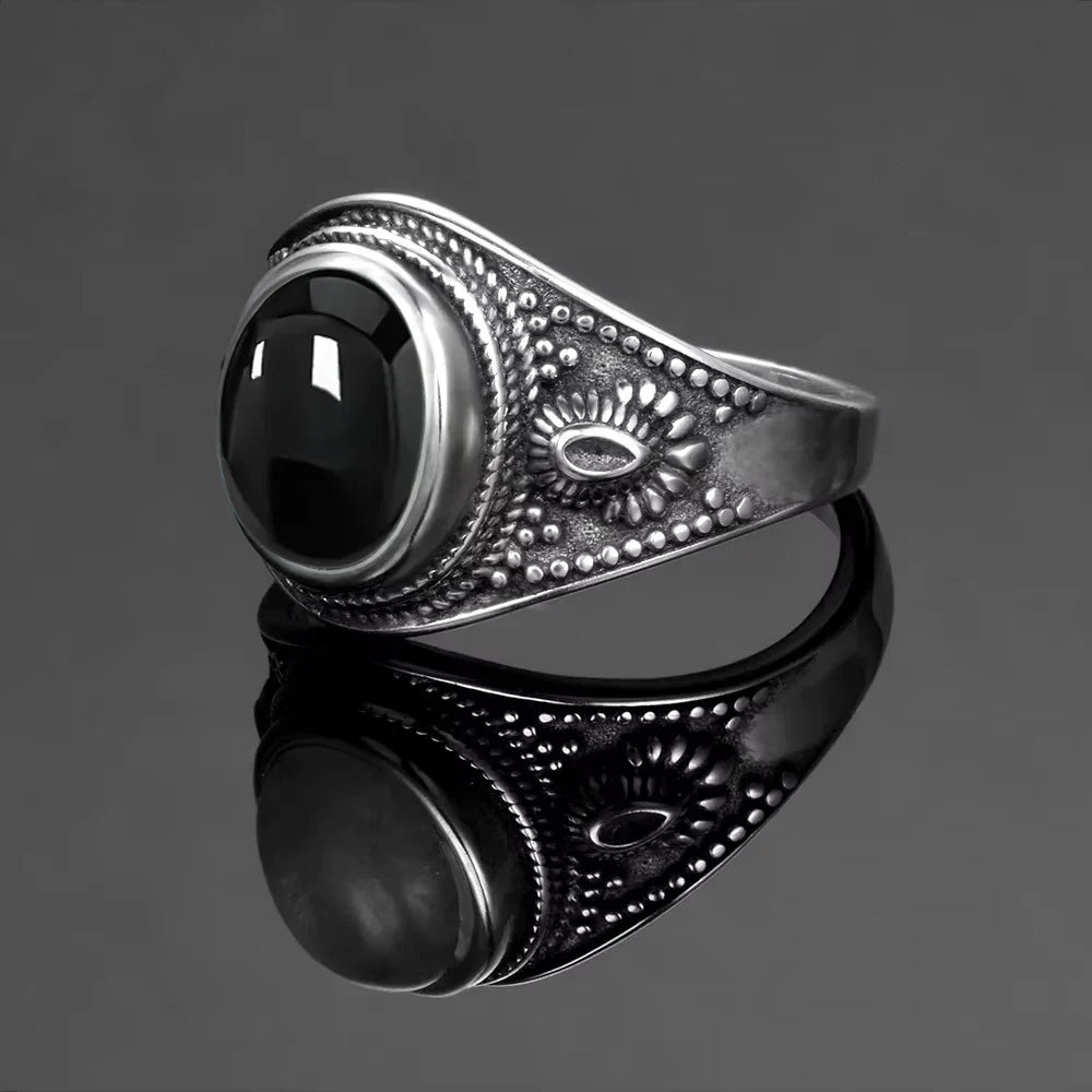 Sort Onyx Seglring