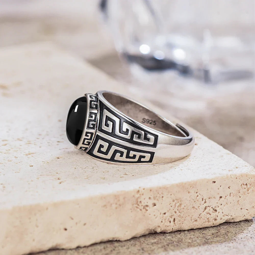 Silver ring with tiger's eye