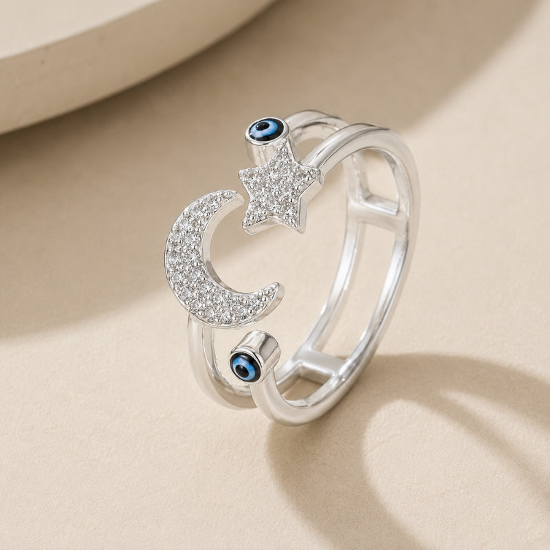 Dazzling Evil Eye Ring