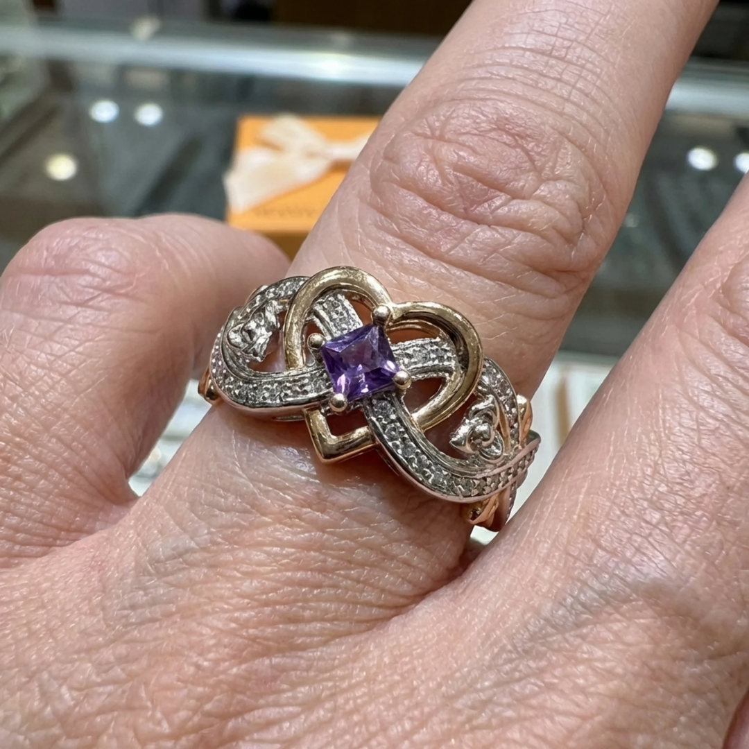 Violetheart Gold & Silver Ring | Mixed Gold