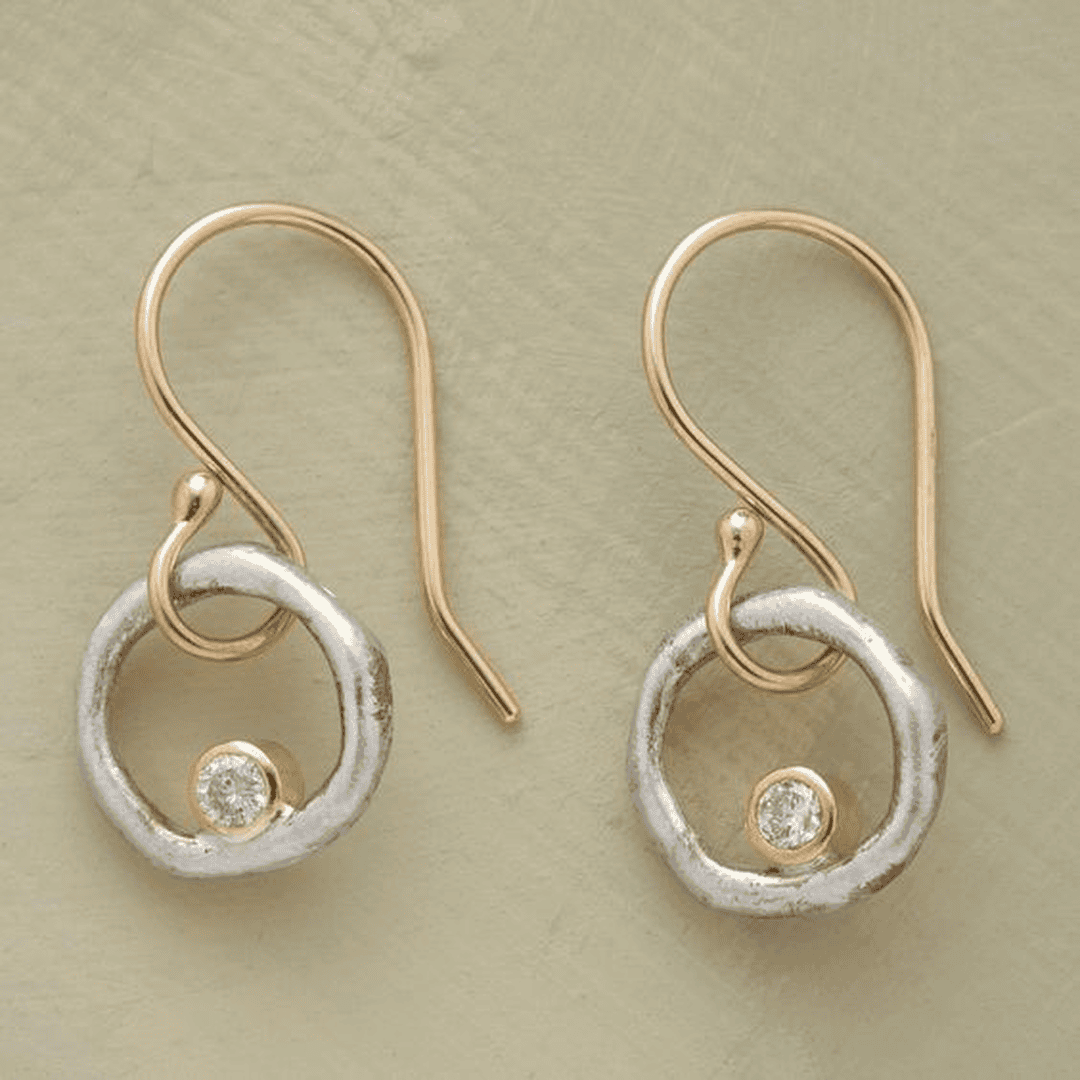 Vintage gold and silver earrings