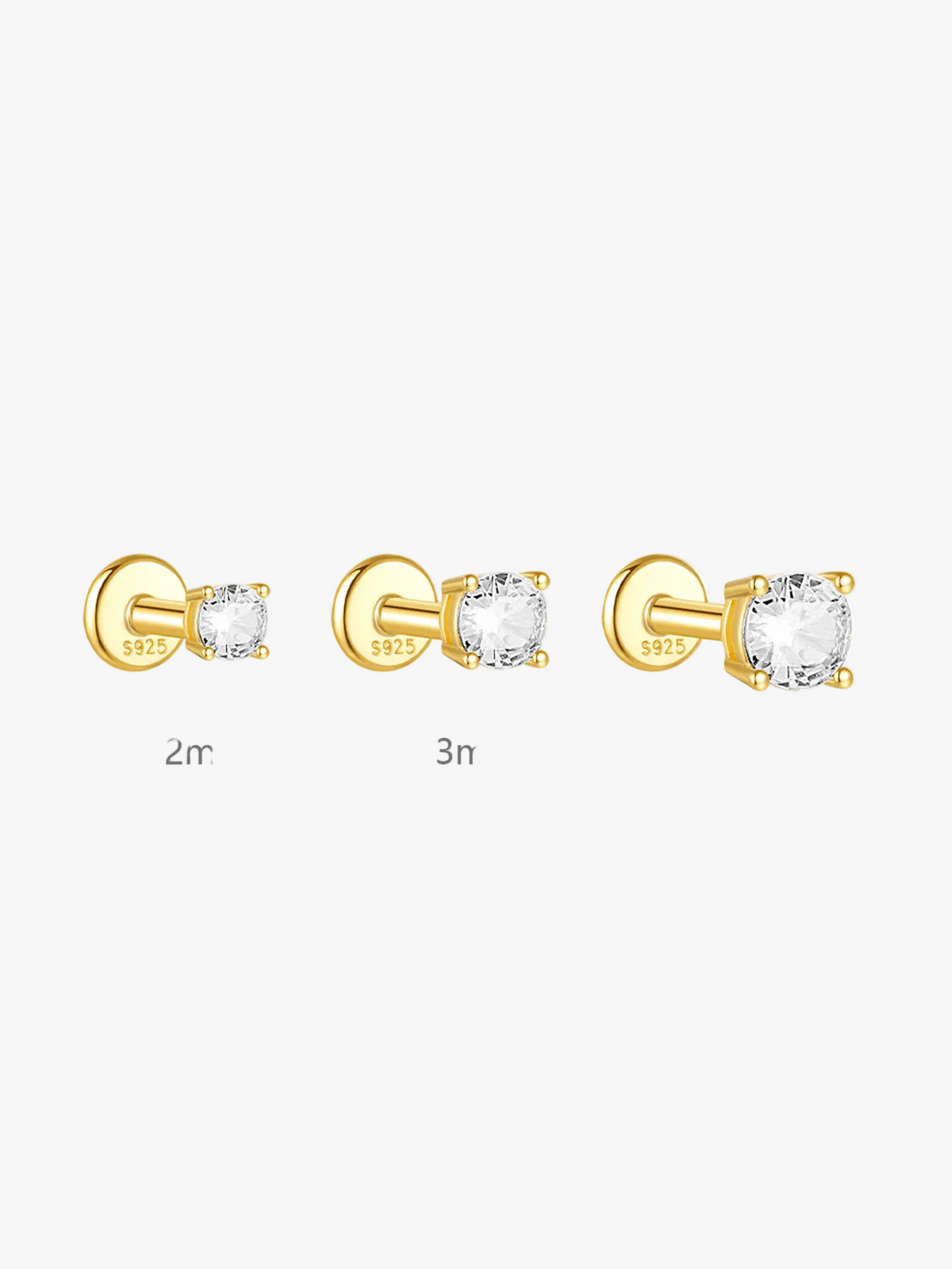 Evelyn - Fine gold earrings with an elegant curved design.