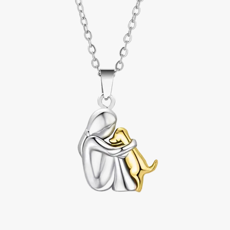 "Forever in Your Heart" necklace with dog paw pendant