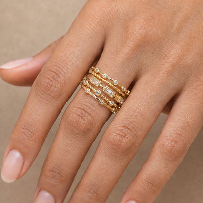 Couture Stableringe i Guldtone