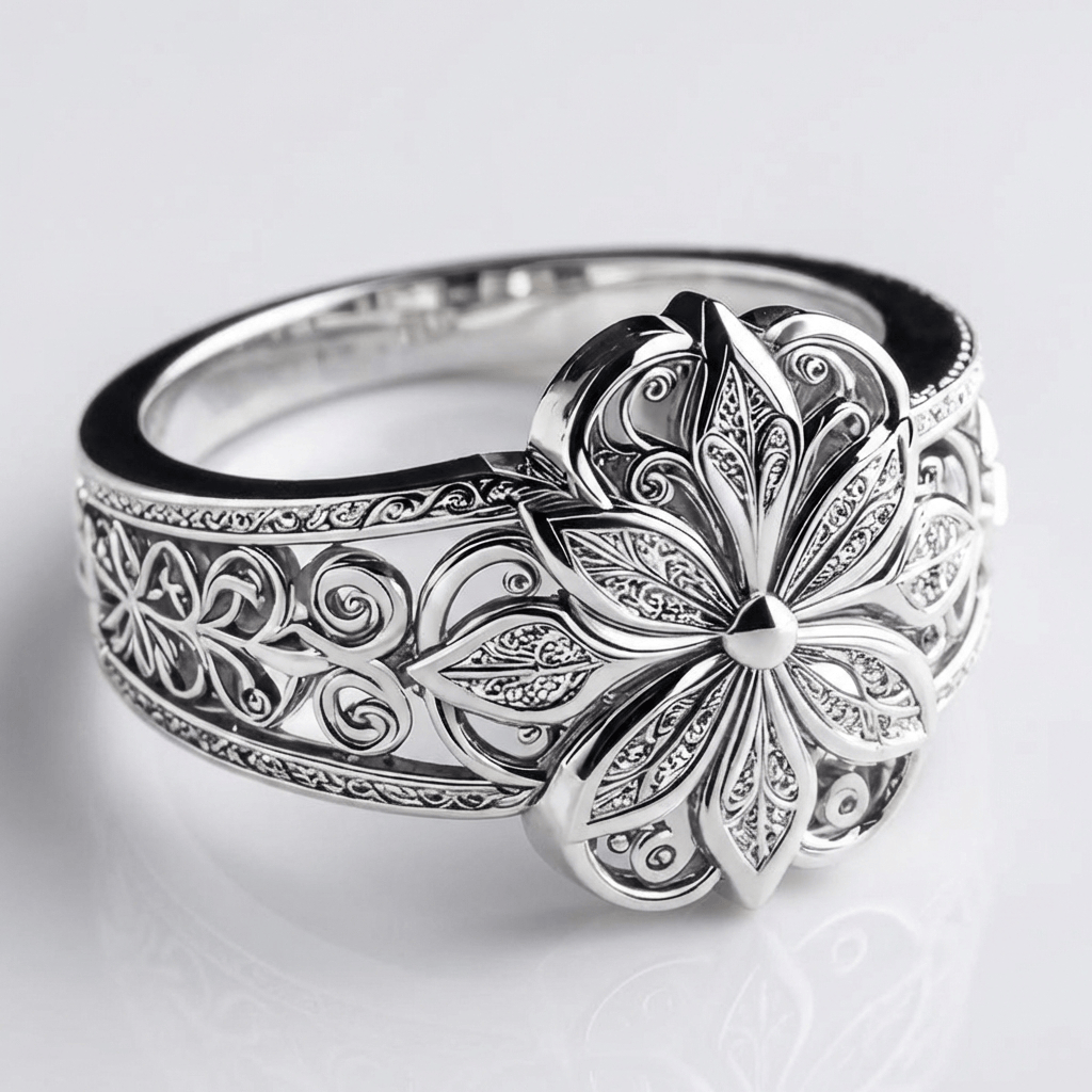 SØLVBLOMST ZIRKONRING