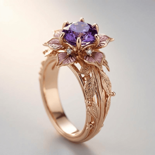 GULD LILLA FLORA RING