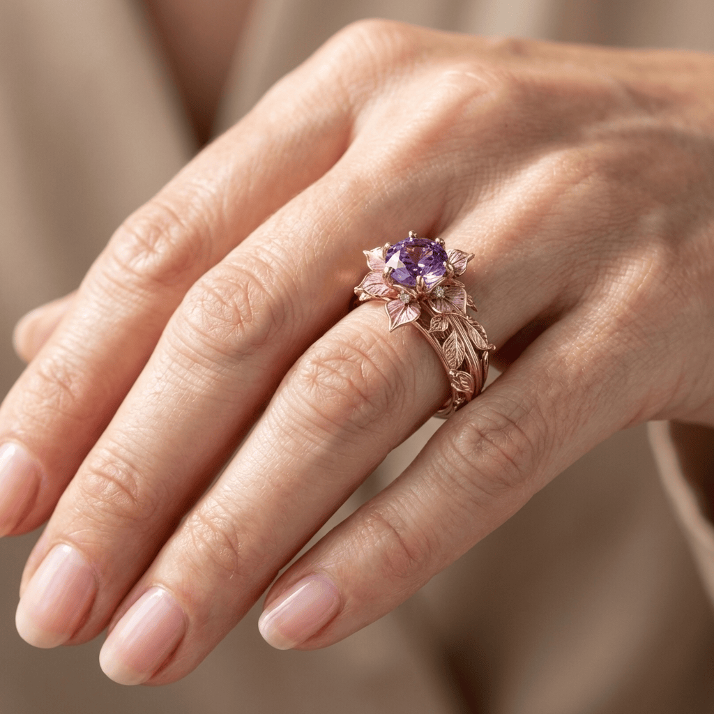 GULD LILLA FLORA RING