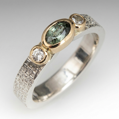 GRØN OG GULD RING