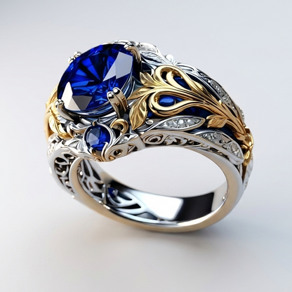 KONGEBLÅ & GULD RING