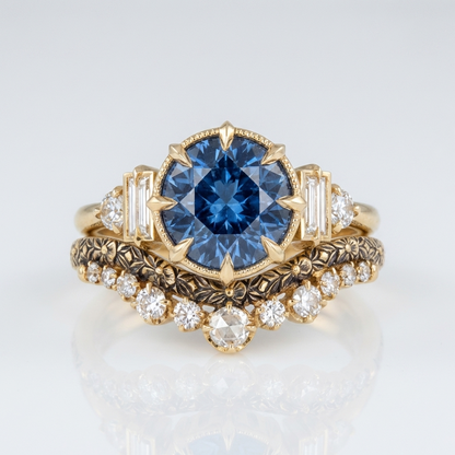 VINTAGE SAFIR GULD RING