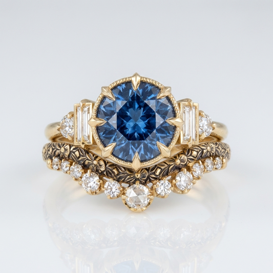 VINTAGE SAPPHIRE GOLD RING