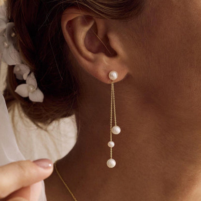 Pearl Chain Trio Drop-øreringe