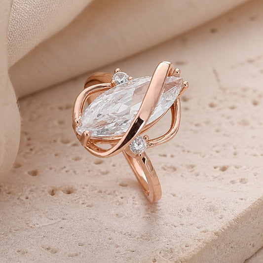 Marquise krystalring