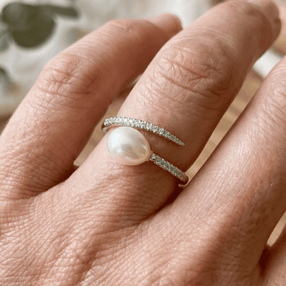 Perlearmbånd Åben Ring