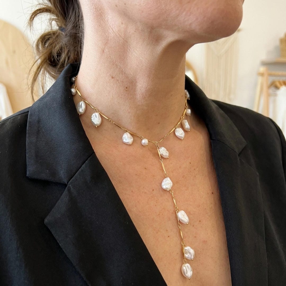 Pearl Cascade Y-halskæde