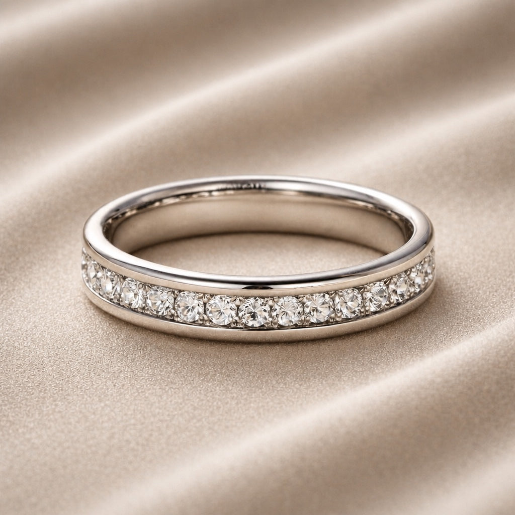Hvidguld Funklende Zirconia Ring