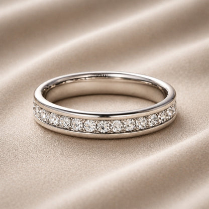 Hvidguld Funklende Zirconia Ring