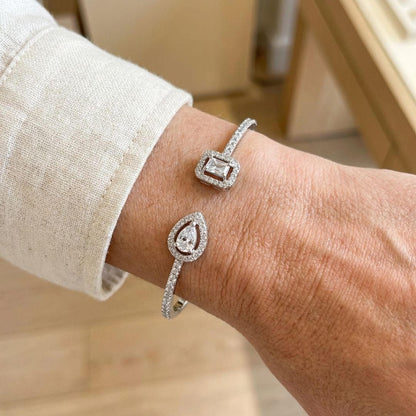 Armbånd med to sten i guld