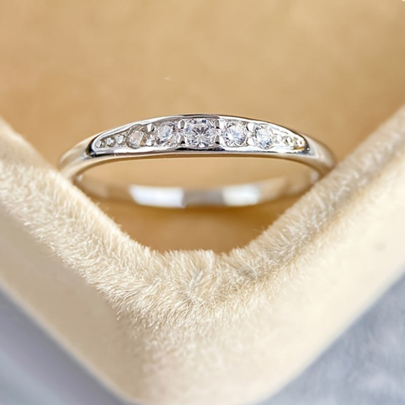 Hvidguld Mikro Pavé Zirkonia Ring