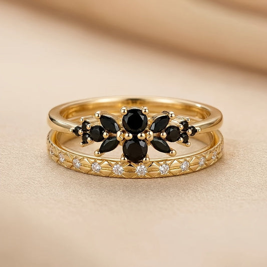 Minimalistiske Onyx Ringe