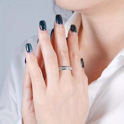 Hvidguld Funklende Zirconia Ring