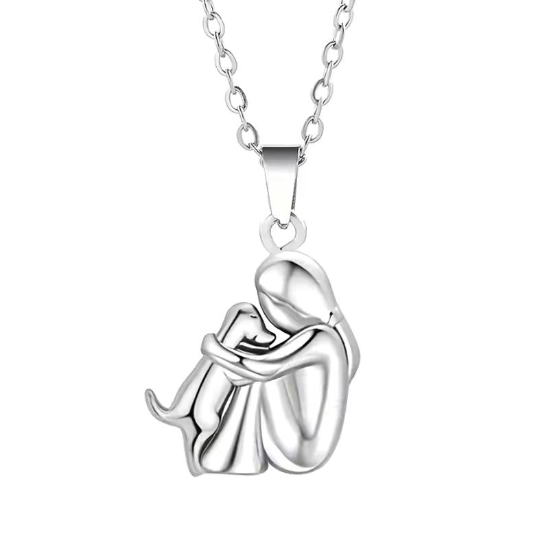 "Forever in Your Heart" necklace with dog paw pendant