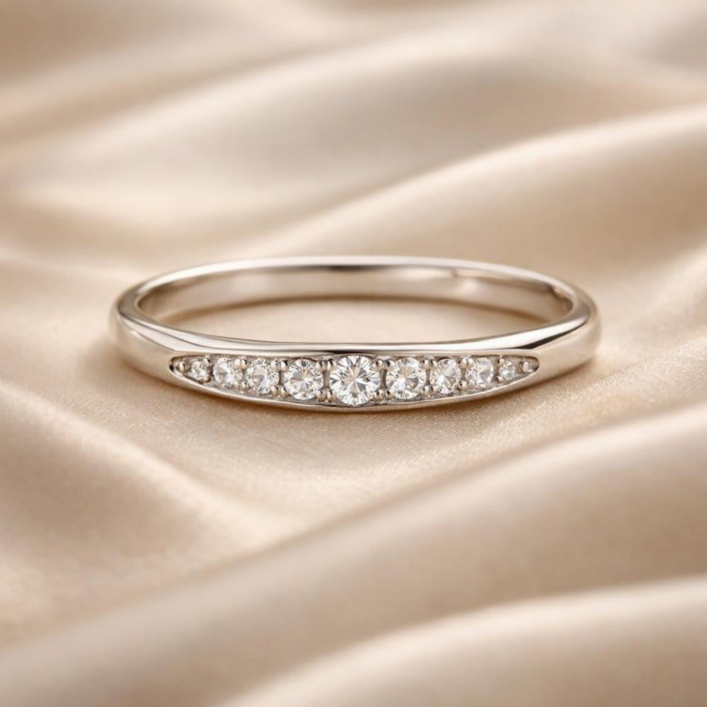 Hvidguld Mikro Pavé Zirkonia Ring