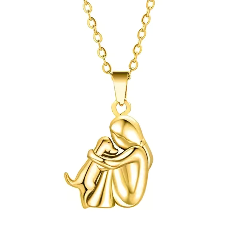 "Forever in Your Heart" necklace with dog paw pendant