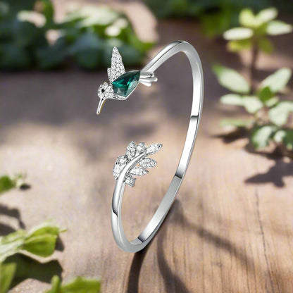 Justerbar kolibri-ring med rhinstensdiamant
