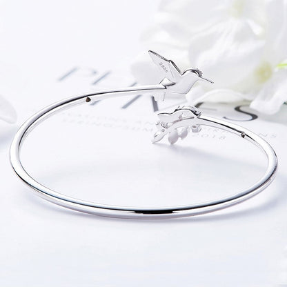 Justerbar kolibri-ring med rhinstensdiamant