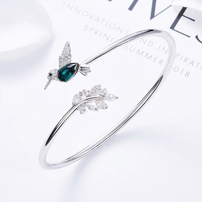 Justerbar kolibri-ring med rhinstensdiamant
