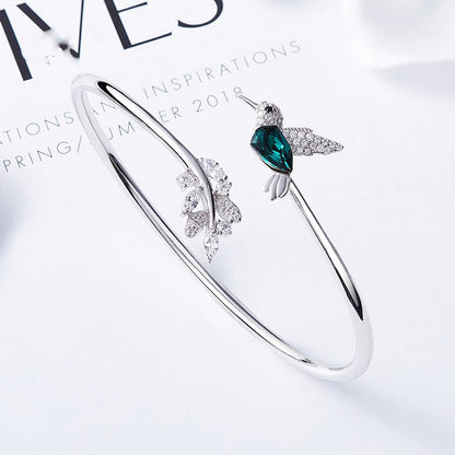 Justerbar kolibri-ring med rhinstensdiamant