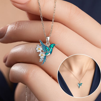 Beautiful hummingbird necklace with bonus earrings – limited time offer