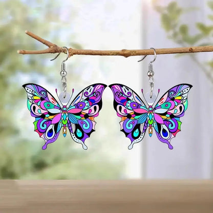 Colorful butterfly earrings for women