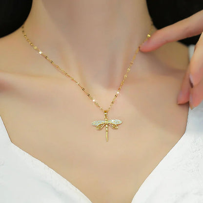 Crystal Dragonfly Necklace – A Symbol of Transformation and Beauty