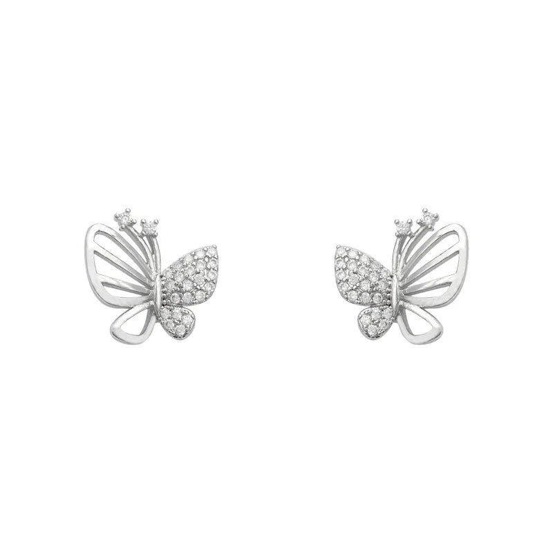 Elegant Zircon Butterfly Earrings