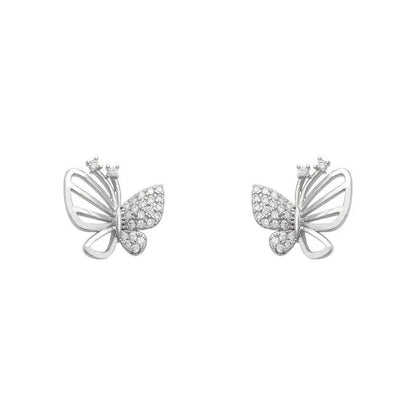 Elegant Zircon Butterfly Earrings