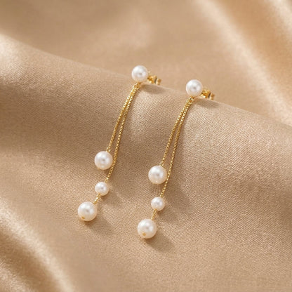 Pearl Chain Trio Drop-øreringe