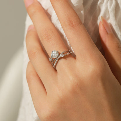 Hvidguld Zirkonia Stjernehimmel Ring