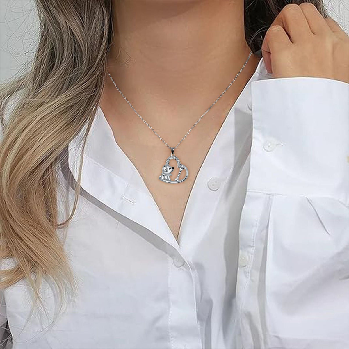 Heart Pendant Dog Collar
