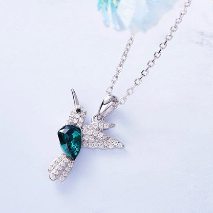 Hummingbird Shimmer Cubic Zirconia Necklace