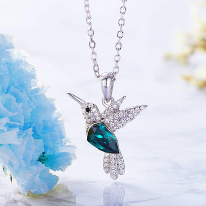 Hummingbird Shimmer Cubic Zirconia Necklace
