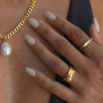 Vintage guld perle ring