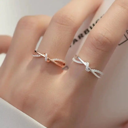 Classic cross knot ring