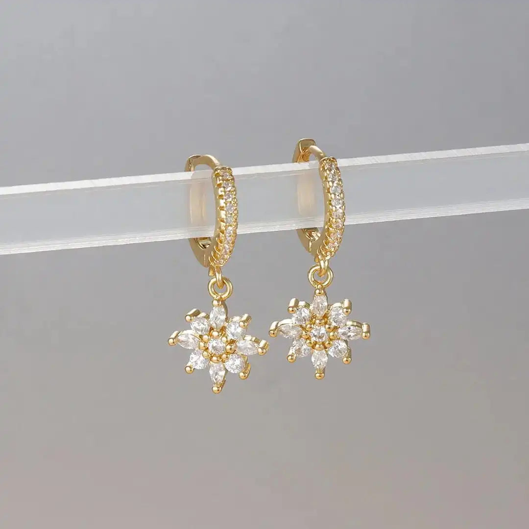Classic Snowflake Drop Earrings