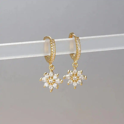 Classic Snowflake Drop Earrings